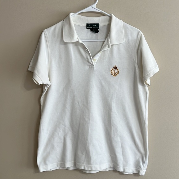 Bundle of Two Vintage Ralph Lauren White Blue Chest Crest Logo Short Sleeve Polo - Picture 4 of 13